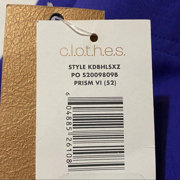 NEW C.L.O.T.H.E.S Womens Size 16 Solid Blue Dress Career Pants - Picture 5 of 5